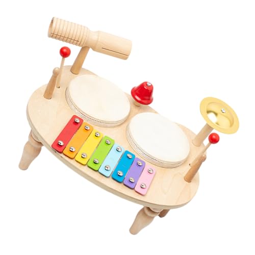 ibasenice Holz Schlagzeug Set Pädagogisches Percussion Instrument für Kleinkinder Multifunktionales Jazz Drum Kit Rhythmus Lernspielzeug zur Musikalischen Früherziehung ibasenice Holz Schlagzeug Set Pädagogisches Percussion Instrument für Kleinkinder Multifunktionales Jazz Drum Kit Rhythmus Lernspielzeug zur Musikalischen Früherziehung von ibasenice