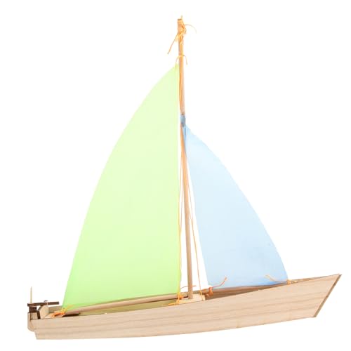 ibasenice Holz Segelboot Bausatz DIY für Einfach zu Montieren Fördert die Kreativität und Motorischen Fähigkeiten Lernspielzeug für Bastelprojekte Zufällige Farbe von ibasenice