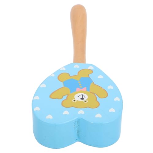 ibasenice Holz-Shaker Musikinstrument Spielzeug Für Kinder Herzform Sand Sensorisches Spielzeug Musikinstrument Kleinkind Rhythmus-Shaker von ibasenice