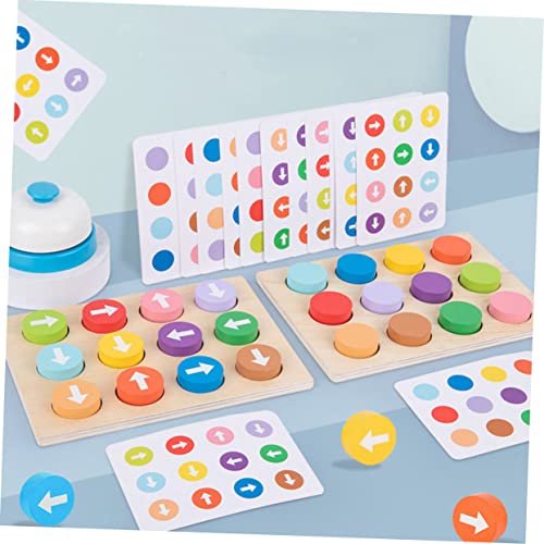 ibasenice Holz Spielzeugset Lernspiel Richtungs erkennung Farbenspiel Pädagogisches Holzspielzeug für Kleinkinder Jahre Logik und Kreativität von ibasenice