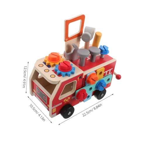 ibasenice Holz Werkzeugwagen Stem Lernspielzeug Montessori Konstruktionsauto Motorikfördernd Robust und Sicher für Jungen Mädchen ibasenice Holz Werkzeugwagen Stem Lernspielzeug Montessori Konstruktionsauto Motorikfördernd Robust und Sicher für Jungen Mädchen von ibasenice