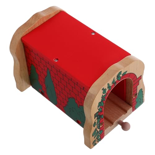 ibasenice Holz Zugtunnel Holzbahn Zubehör Modellbau Kreativer Miniatureisenbahn Tunnel mit Roter Höhle Für Spiel und Motorikförderung ibasenice Holz Zugtunnel Holzbahn Zubehör Modellbau Kreativer Miniatureisenbahn Tunnel mit Roter Höhle Für Spiel und Motorikförderung von ibasenice