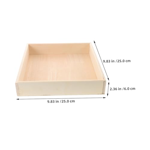 ibasenice Holz-sandspielschale für Quadratische Montessori Sandbox Desktop-aufbewahrungsbox für Drinnen Platzsparend für Kinderzimmer und Kleine Wohnräume von ibasenice