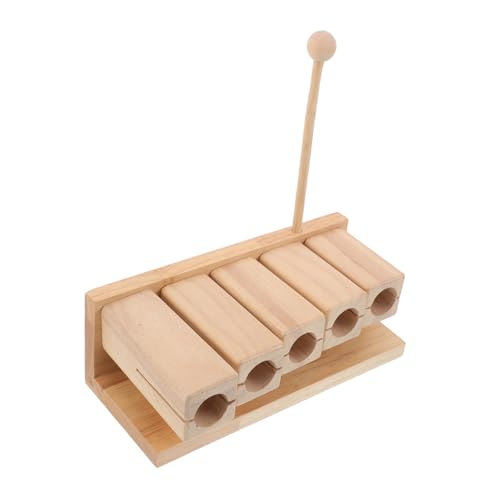ibasenice Holz-schlaginstrument -pentatonik Rhythmusblock aus Holz mit Schlägel für Musikunterricht Vorschule Yoga Meditation von ibasenice