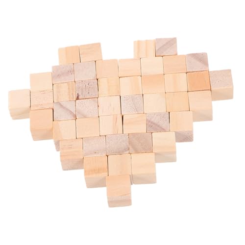 ibasenice 100stücke Holzbausteine Für Junge Mädchen Quadratische Lernspielzeug Stapelspiel DIY Holzklötze Sicheres Material Für Kreative Handwerksprojekte von ibasenice