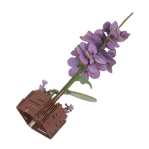 ibasenice Holzblumen Puzzle Violette Bauklötze DIY Blumenstrauß Bastelkit aus Robustem Holz für Erwachsene Familienzeit und Kreative Dekoration ibasenice Holzblumen Puzzle Violette Bauklötze DIY Blumenstrauß Bastelkit aus Robustem Holz für Erwachsene Familienzeit und Kreative Dekoration von ibasenice