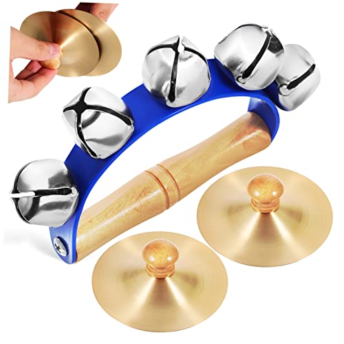 ibasenice Holzgriff Handglocke und Kupfer Fingerzimbeln Stabiles Percussion Instrument mit Ergonomischem Griff Leichtes Kindermusikinstrument für Geburtstag Party Bühnenauftritte ibasenice Holzgriff Handglocke und Kupfer Fingerzimbeln Stabiles Percussion Instrument mit Ergonomischem Griff Leichtes Kindermusikinstrument für Geburtstag Party Bühnenauftritte von ibasenice