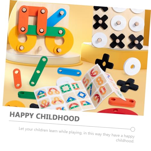 ibasenice Holzpuzzle Lernspielzeug Buntes Geometrisches Steckspiel Fördert Kreativität und Praktische Fähigkeiten Robustes Material für Vorschulkinder Jungen Mädchen ibasenice Holzpuzzle Lernspielzeug Buntes Geometrisches Steckspiel Fördert Kreativität und Praktische Fähigkeiten Robustes Material für Vorschulkinder Jungen Mädchen von ibasenice