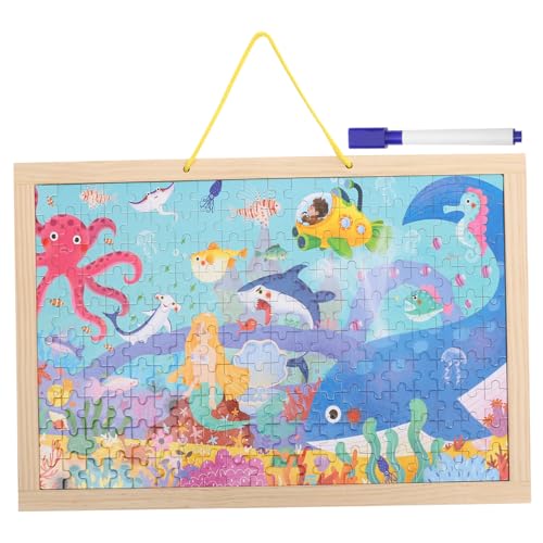 ibasenice Holzpuzzle Teiliges Meeresthema Lernspielzeug aus Natürlichem Holz Bunte Formen und Tiermotive Pädagogische Maltafel für Kleinkinder zur Hand Auge Koordination und Farberkennung ibasenice Holzpuzzle Teiliges Meeresthema Lernspielzeug aus Natürlichem Holz Bunte Formen und Tiermotive Pädagogische Maltafel für Kleinkinder zur Hand Auge Koordination und Farberkennung von ibasenice