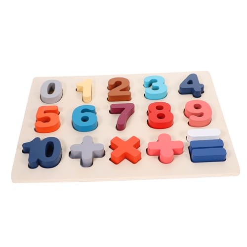 ibasenice Holzpuzzle für Geometrische Formen Mathematische Lernspielzeuge Pädagogisches für Jungen und Mädchen Fördert Kreativität und Gedächtnis für Eltern Junge Mädchen Aktivitäten von ibasenice