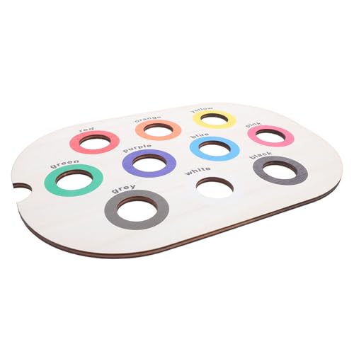ibasenice Holzsortierbrett Montessori Farbsortierer Lernspielzeug Feinmotorikförderung Sensorisches Spiel für Kleinkinder Eltern-Junge Mädchen Interaktion Frühpädagogisches Holzbrett von ibasenice