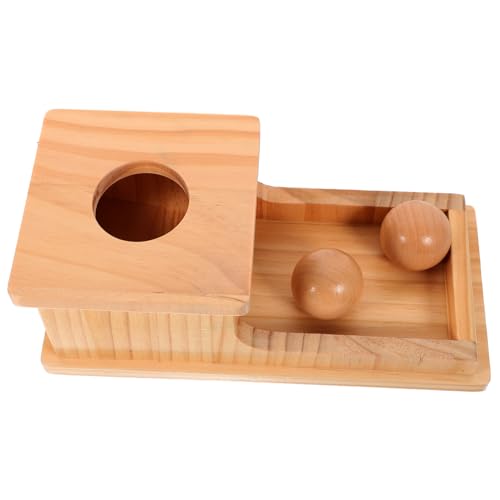 ibasenice Holzspielzeug Ballwurfbox Lernspielzeug Hand Auge Koordination Feinmotorik Montessori Aktivitätsspielzeug für Vorschulkinder Geeignet von ibasenice