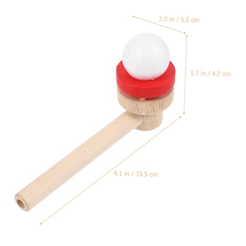ibasenice Holzspielzeug Blasball Schwimmender Ball Balance Spiel Geschicklichkeit Motorik Lernspielzeug Geschenk Spaß für Familie Party von ibasenice