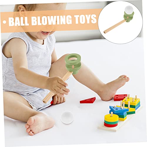 ibasenice Holzspielzeug Blasballspiel Grün Schwebe Ball Balancespiel für Motorikförderndes Eltern Junge Mädchen Interaktives Geburtstagsgeschenk Lustiges Outdoor für Mädchen und Jungen von ibasenice