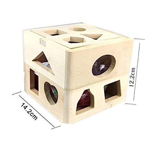 ibasenice Pädagogisches Holzbaustein-Set – Montessori-Spielzeug Für Kleinkinder – 18+ Monate – Mädchen – Box Mit Geometrischen Formblöcken Mit Farben Und Größen von ibasenice