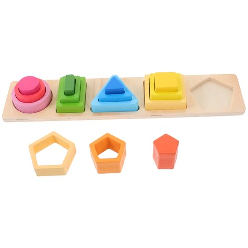 ibasenice Holzspielzeug Geometrische Formen Sortierspiel Montessori Lernspielzeug für Fördert Hand Auge Koordination Kreativität und Logisches Holzbausteine Pädagogisches von ibasenice