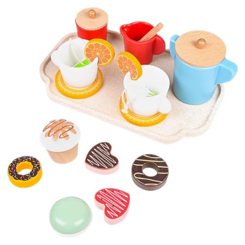 ibasenice Entzückendes Pretend Play Tea Party Set Spielzeug Holz Nachmittagstee Spielset Für Kinder von ibasenice