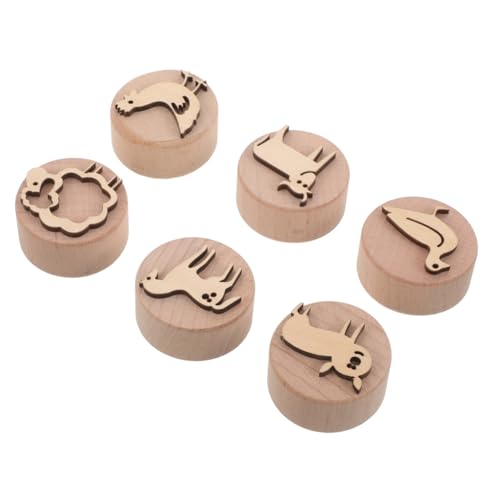 ibasenice Holzstempel Set mit Niedlichen Tiermotiven Clay Stempel für Kleinkinder Kreatives Lernspielzeug für Vorschule Vielseitiges Bastelset für Tonmodellierung und Kunstprojekte von ibasenice