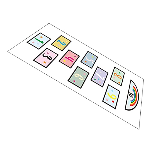 ibasenice Zahlenspiel Bodenaufkleber Hüpf-bodenspiel Spiel-bodenaufkleber Für Kinderzimmer Und Schlafzimmer Bodenaufkleber Made of Material von ibasenice