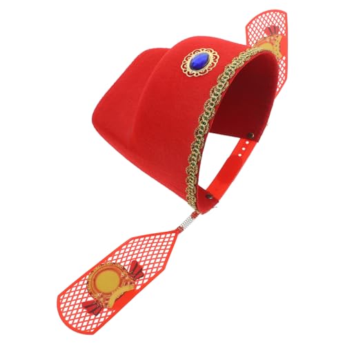 ibasenice Hut Vintage-hüte Vintage-kleidung Kopfbedeckung Für Bühnenauftritte Partyhüte Für Erwachsene Kostüme Für Erwachsene Retro-kleidung Neu Kleidung Für Zubehör Rot Cosplay Kind Gefühlt von ibasenice