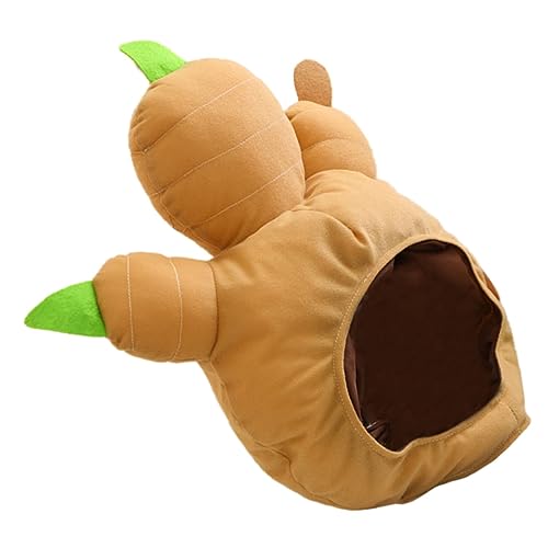 ibasenice Funny Ginger Plush Hat Für Halloween Lustige Cosplay-kopfbedeckung Leicht Und Festival-accessoire Für Und Fotorequisiten von ibasenice