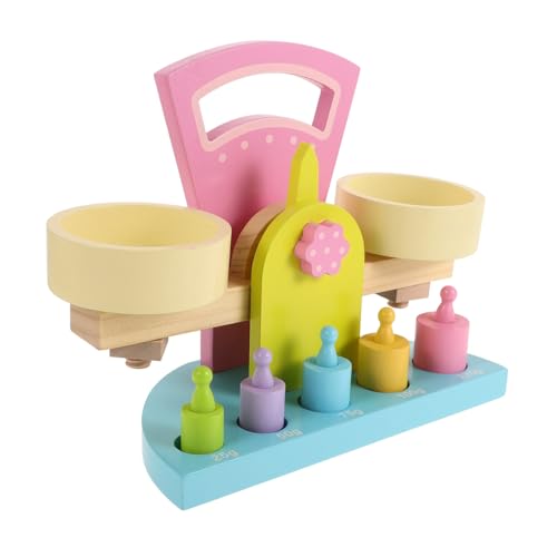 ibasenice Interaktives Kinderspielzeug Handgemachtes Balance Scale Modell Lernspielzeug für Mathematik und für Jungen und Mädchen Fördert Kreatives und Zählfähigkeiten von ibasenice