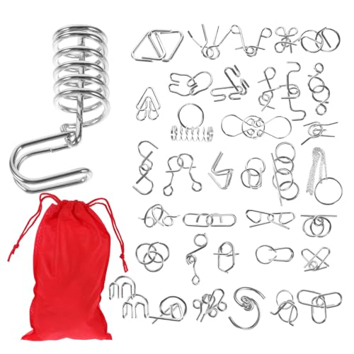 ibasenice Interaktives Metall Puzzle Teiliges Brain Teaser Spielset mit Aufbewahrungsbeutel Fördert Konzentration Problemlösung und Kognitive Fähigkeiten Robustes Drahtknobelspiel für ibasenice Interaktives Metall Puzzle Teiliges Brain Teaser Spielset mit Aufbewahrungsbeutel Fördert Konzentration Problemlösung und Kognitive Fähigkeiten Robustes Drahtknobelspiel für von ibasenice