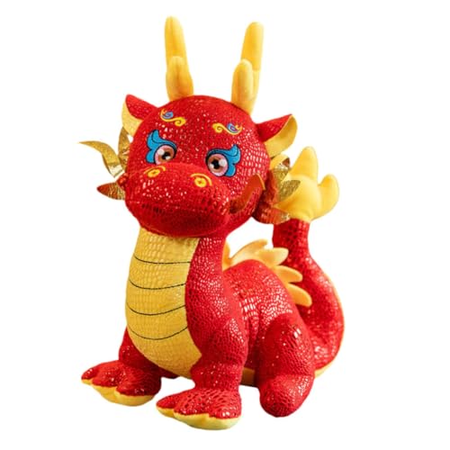 ibasenice Jahr des Drachen Maskottchen Puppe Kinderspielzeug Kuscheltiere Für Drache Plüschpuppe Kuscheltiere Puppe Plüschdrache Süße Kuscheltiere Drachenpuppe Pp Baumwolle von ibasenice