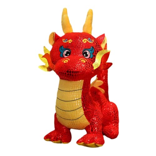 ibasenice Jahr des Drachen Maskottchen Puppe Kuscheltiere Für Kuscheltiere Puppe Süße Kuscheltiere Drache Plüsch Neujahrsgeschenk Neujahrs Drachenpuppe Pp Baumwolle von ibasenice