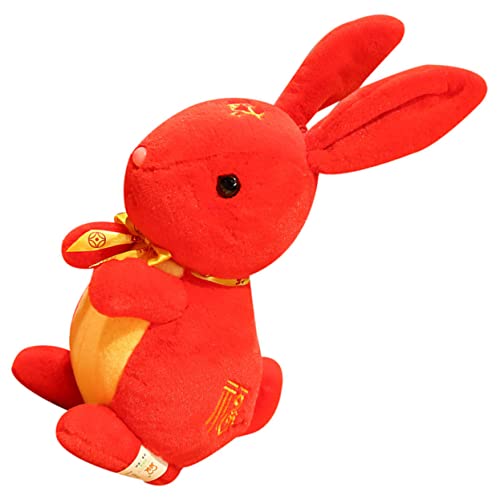 ibasenice Jahr des Kaninchen Maskottchens Stoffpuppe Plüschtiere Babypuppe Weiches Häschen Gefüllte Baumwollpuppe Süße Weiche Puppen Puppen Kuscheltiere Für Gefülltes von ibasenice