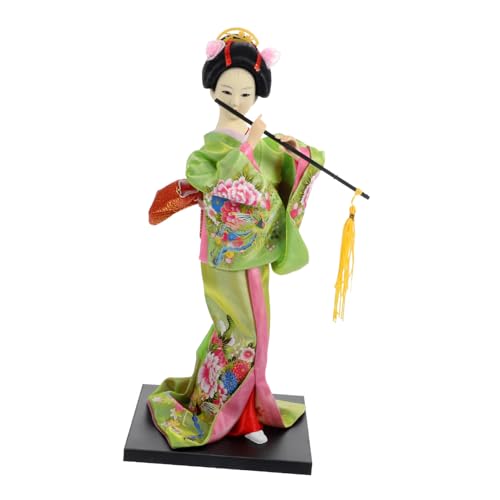 ibasenice Japanische Geisha Puppe Kimono Figur Traditionelles Kunsthandwerk Tischdeko Langlebig Und Farbecht Für Wohnzimmer Schlafzimmer Büro Und Mehr Zufällige Farbwahl von ibasenice