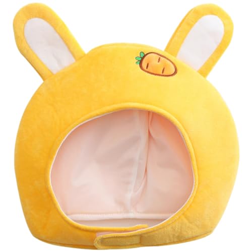 ibasenice Karotte Kopfbedeckung Hasenkostüme Maske Frosch-mütze Kaninchenkostüm Kleiner Hut Für Kaninchen Kappe Aufblasbares Kostüm Hut Mit Hasenohren Cowgirl-hut Plüsch Yellow von ibasenice