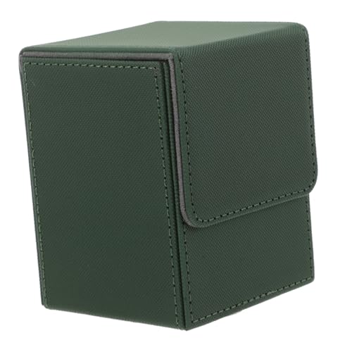 ibasenice Kartenaufbewahrungsbox PU Magnetisch Grüne Kartenhülle für Spielkarten zum Organisieren und Schützen von Kartendecks und Sammelkarten Sicher und Vielseitig Einsetzbar von ibasenice