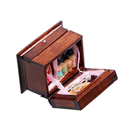 ibasenice Kasten Mini-Möbelmodell für kinderspielzeug Miniaturdekoration spielzeuge für Sewing Box Mini-Hausmöbel Mini-Hausaccessoire Hölzern ibasenice Kasten Mini-Möbelmodell für kinderspielzeug Miniaturdekoration spielzeuge für Sewing Box Mini-Hausmöbel Mini-Hausaccessoire Hölzern von ibasenice