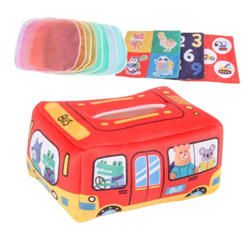 ibasenice Kasten Nicht schlechte Taschentuch Box Kuscheltier lernspielzeug Motorikspielzeug kindergeburtstags mitgebsel Babyspielzeug Fingerspielzeug Stoff rot von ibasenice