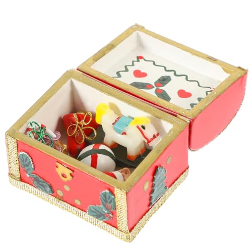 ibasenice Home Modell Mini Weihnachten Boxen Modell Miniatur Weihnachtsdekoration für Puppenhaus von ibasenice