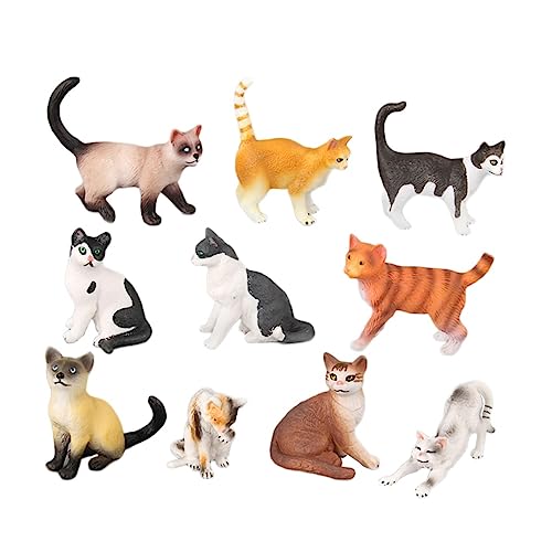 ibasenice Katzenfiguren Realistische Katzen Modelle Für Deko Für Zuhause Und Garten Für Kreative Spiele Und Sammler von ibasenice