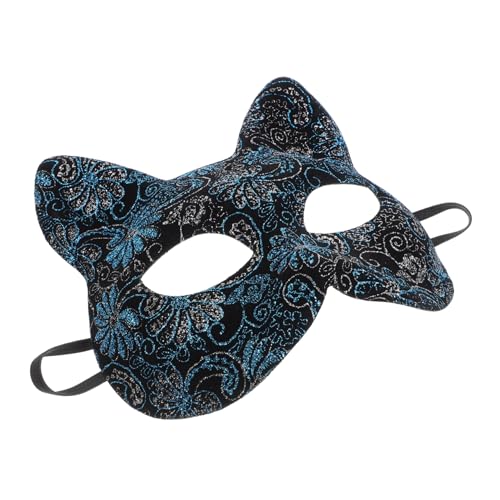 ibasenice Katzenmaske Für Karneval Körperpflege Masken Schnauze Damen Und Zu Party Kostüme Katze Cosplay-maske Kostümprop Katzenkopfmaske Kostüm Maske Maskerade Cosplay-maske Blue Pvc von ibasenice