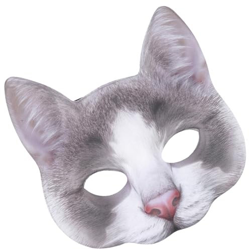 ibasenice Katzenmaske Masken Katze Maulkorb Maskerade Maske Frauen Tierkostüm halloween costume halloween kleidung gesichtsmaske halloween Kostüm Maske Katzenkopfmaske Eva von ibasenice
