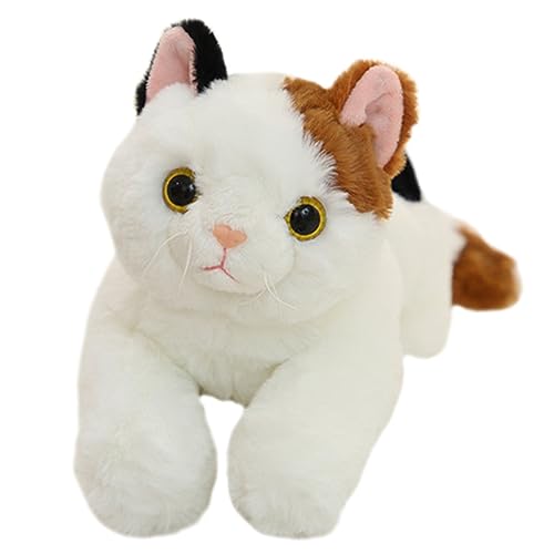 ibasenice Katzenpuppe Karikatur Plüsch Figur federnd ausgestopft Katzenkuscheltier Kuscheltier Katzenstreichel spielkatze bequemes Stofftier Kuscheltier Baumwolle von ibasenice
