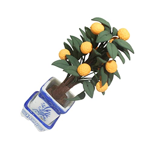 ibasenice Keramik Bonsai Ornament Kleine Topfpflanze Miniatur Orangenbaum Figuren Mini Baum Topf Mini Baum Zubehör ibasenice Keramik Bonsai Ornament Kleine Topfpflanze Miniatur Orangenbaum Figuren Mini Baum Topf Mini Baum Zubehör von ibasenice