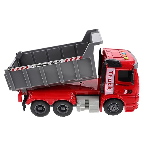 ibasenice Kinderbagger-technikfahrzeugspielzeug Auto-muldenkipper- Lernfahrzeug Bauwagen Kinderspielzeug Aus Kunststoff Kipper-kinderspielzeug Plastik Rot von ibasenice