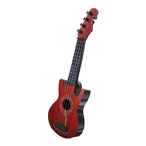 ibasenice Kindergitarre Mini Gitarrenmodell für Anfänger Tragbares Musikspielzeug in Rot Pädagogisches Instrument zur Musikalischen Früherziehung und Geschenkidee von ibasenice
