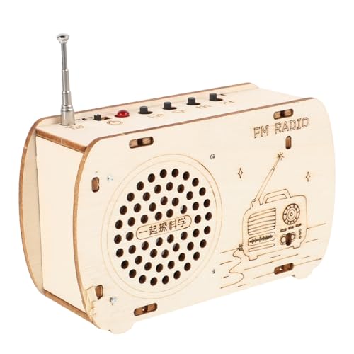 ibasenice Kinderradio DIY Elektronisches Projekt Bastelset Für Naturwissenschaftliches Lernset Funkgebäude -kit Bauen Sie Ihr Eigenes Radio Pädagogisches Khaki Metall von ibasenice