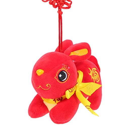 ibasenice Kleine Hasenpuppe Ausgestopftes Hasenspielzeug Dekoratives Maskottchen Kaninchen Dekorative Kaninchenpuppe Kaninchendekor Chinesischer Stil Kaninchenpuppe von ibasenice