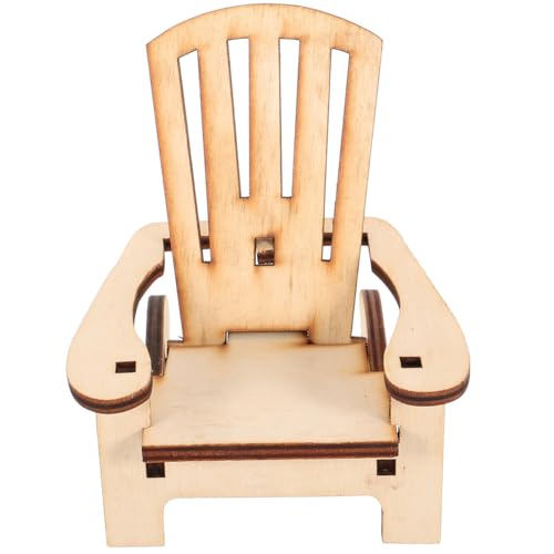 Ibasenice Mini Holzstuhl FüR Puppen 9X9X8 2Cm Umweltfreundliches Holz Dekoratives MöBel FüR Puppenhaus Perfekt Als Fotorequisiten Und Spielzeug von ibasenice