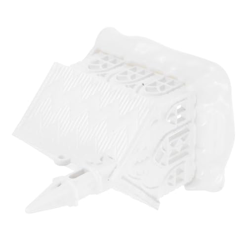 ibasenice Kleines Hausmodell Weihnachts-Desktop-Haus DIY Schmuck Für Wohnkultur DIY-verzierung Miniatur-dorfhaus Dorfhaus-rohlingsmodell Bemalbare Ornamente Plastik Weiß von ibasenice