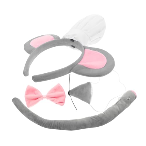 ibasenice Kostüm Set mit Stirnband und Nase Teiliges Accessoire für Halloween Geburtstagsfeiern und Kostümpartys Süßem Ohr Stirnband und Fliege ibasenice Kostüm Set mit Stirnband und Nase Teiliges Accessoire für Halloween Geburtstagsfeiern und Kostümpartys Süßem Ohr Stirnband und Fliege von ibasenice