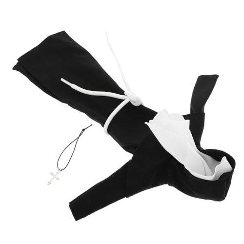 ibasenice Kostüm für Puppen Outfit mit Kreuzanhänger Zubehör für Rollenspiele und Kirchen Szenen Kreatives Ankleidezubehör für Plüschpuppen Schwarz Realistische Darstellung ibasenice Kostüm für Puppen Outfit mit Kreuzanhänger Zubehör für Rollenspiele und Kirchen Szenen Kreatives Ankleidezubehör für Plüschpuppen Schwarz Realistische Darstellung von ibasenice