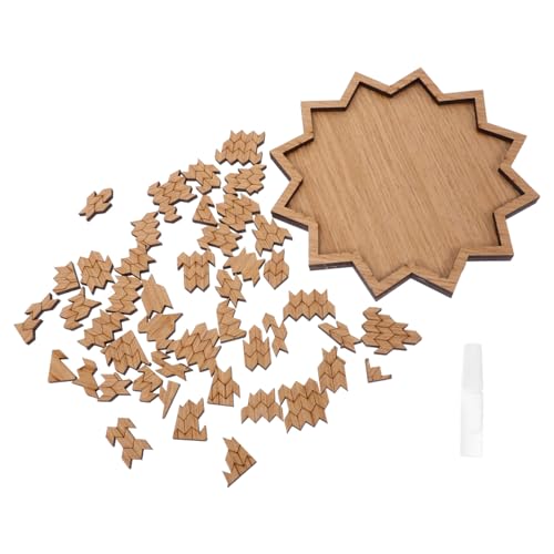 ibasenice Kreatives Holzpuzzle Unregelmäßig Gehirntraining Konzentrationsförderndes Puzzlespiel für Erwachsene und Geschenkidee von ibasenice